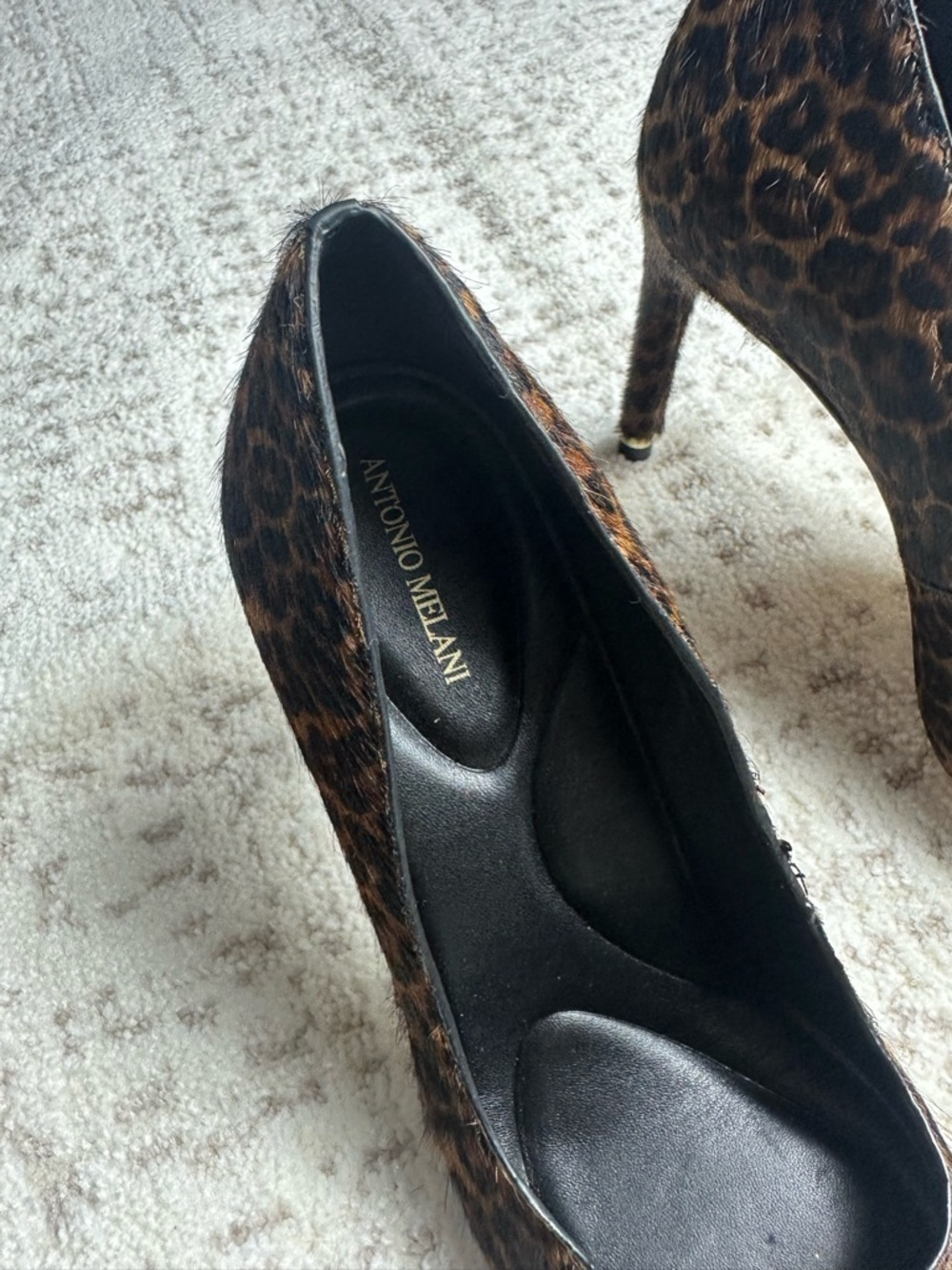 Leopard Print Pointed-Toe High Heels - Picture 10 of 16